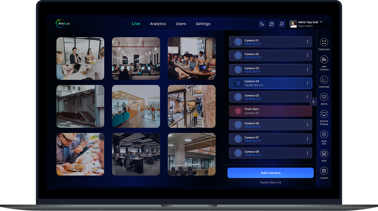 MokSa AI Interface on Laptop
